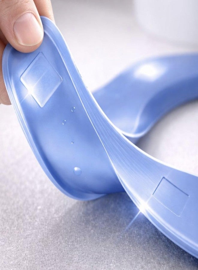 MEXPLE RaiXerTOP Soft Toilet Seat Cover Pad | Thick, Warm & Washable Cushioned Toilet Seat | Ergonomic Comfort | Fits MEXPLE 2, 4 & 6 Inch Commode Raisers | Blue - Image 3