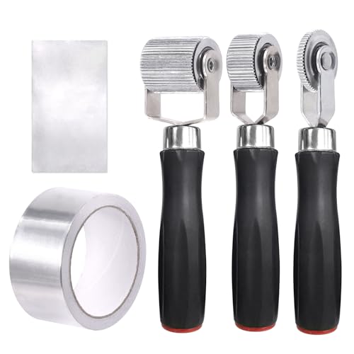 Rustark 4Pcs Car Sound Deadening Roller Set with 66 Feet Aluminum Foil Tape, 3 Different Sizes Auto Soundproofing Rollers and Tape for Car Noise Sound Deadening Installation (6mm 20mm 40mm) - Image 1