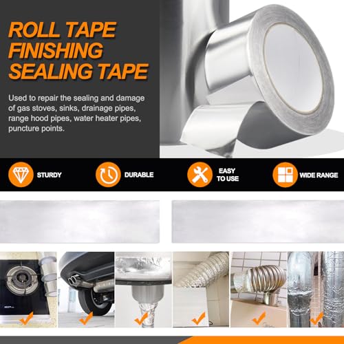 Rustark 4Pcs Car Sound Deadening Roller Set with 66 Feet Aluminum Foil Tape, 3 Different Sizes Auto Soundproofing Rollers and Tape for Car Noise Sound Deadening Installation (6mm 20mm 40mm) - Image 3