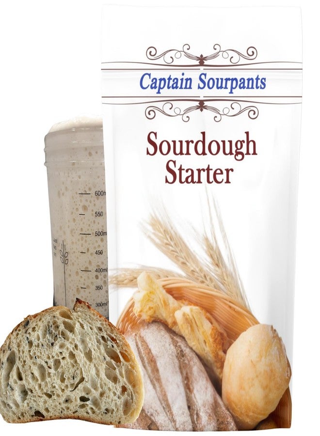 Captain Sourpants Mature Sourdough Starter Culture – Fresh, Active and Mature Dehydrated Sourdough Starter for Delicious Homemade Sourdough Bread – All-Natural and Organic - Easy to follow instructions, Fast - Image 1