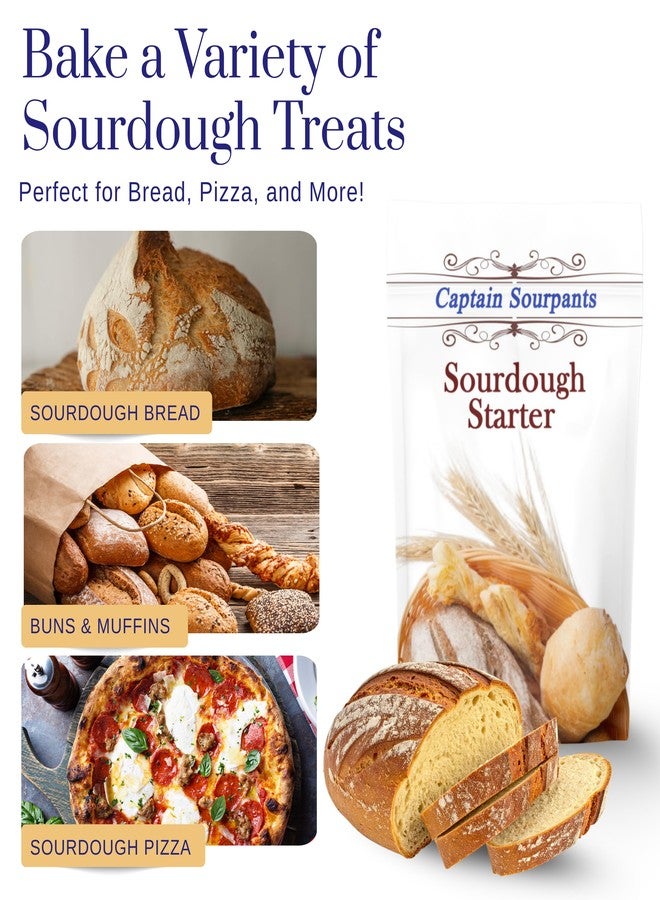 Captain Sourpants Mature Sourdough Starter Culture – Fresh, Active and Mature Dehydrated Sourdough Starter for Delicious Homemade Sourdough Bread – All-Natural and Organic - Easy to follow instructions, Fast - Image 4