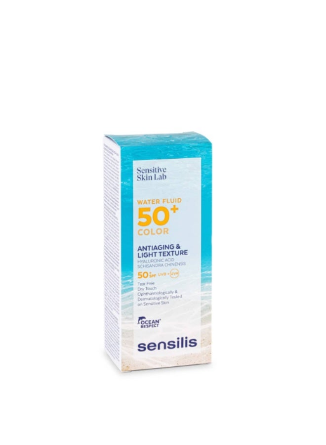 سينسليس سائل مائي خفيف مضاد للشيخوخة من سينسيليس بعامل حماية من الشمس 50+، 50 مل - ملون - Image 2