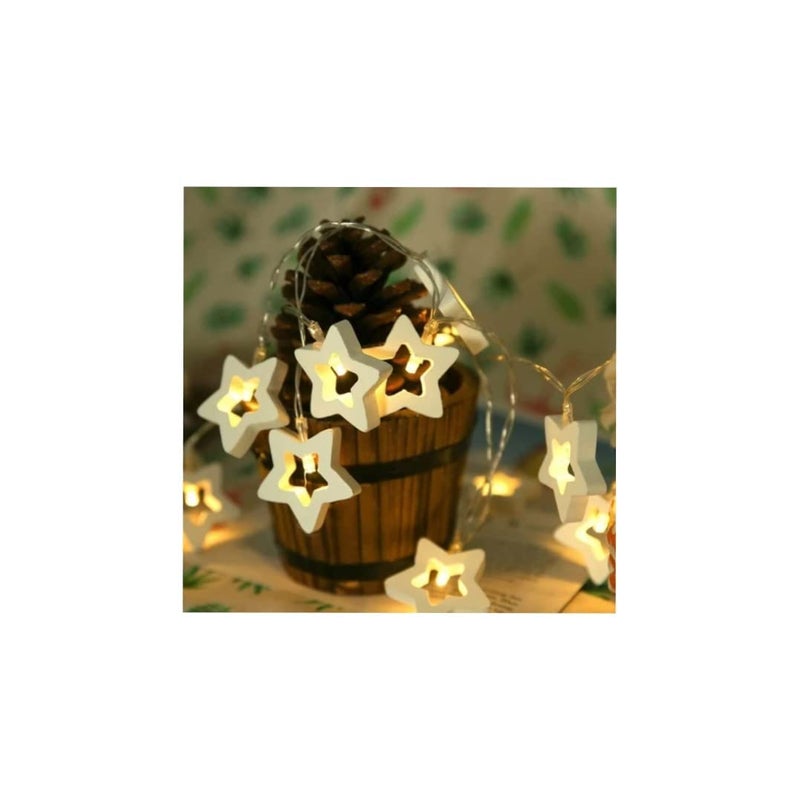 Lexton Lexton Star Shaped 16 Led String Light Plug SourcedWarm White for Indoor Outdoor Decorations  - Image 4