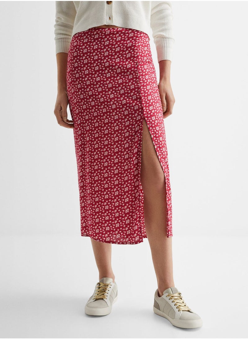 MANGO - Youth Floral Print Skirt - Image 1