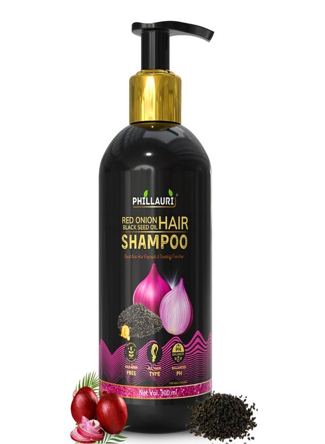 Phillauri Red Onion Black Seed Oil Hair Shampoo | For Hair Fall Control | For Dry and Frizzy Hair | Control Hair Fall | For Smooth & Shiney Hair Shampoo - 300ml - Image 1
