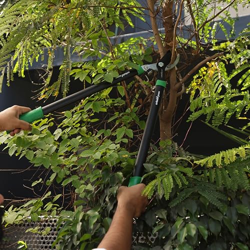 Urbain Green 26" Bypass Lopper by Sharpex with 30mm Cutting Capacity, Garden Pruner & Tree Trimmer with Comfortable Steel Handles and PVC Grip - Image 5