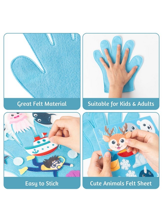 WATINC WATINC Animals Felt Story Finger Puppets - 5Pcs DTY Animal Storytelling Hand Puppet Felt Education Gift, Farm Insect Zoo Ocean Polar Animal Storytime Early Learning Role Play for Kids  - Image 3