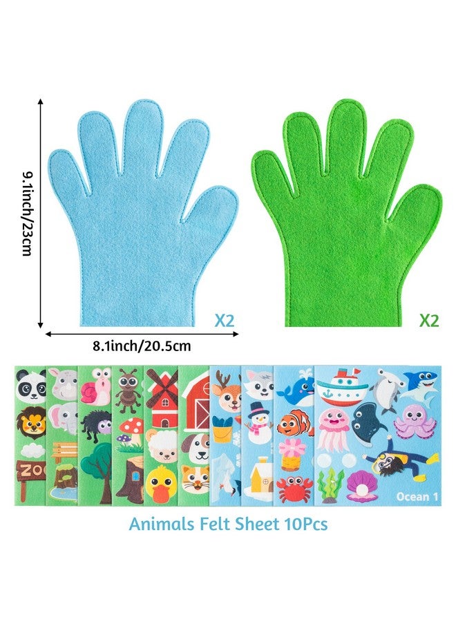 WATINC WATINC Animals Felt Story Finger Puppets - 5Pcs DTY Animal Storytelling Hand Puppet Felt Education Gift, Farm Insect Zoo Ocean Polar Animal Storytime Early Learning Role Play for Kids  - Image 2