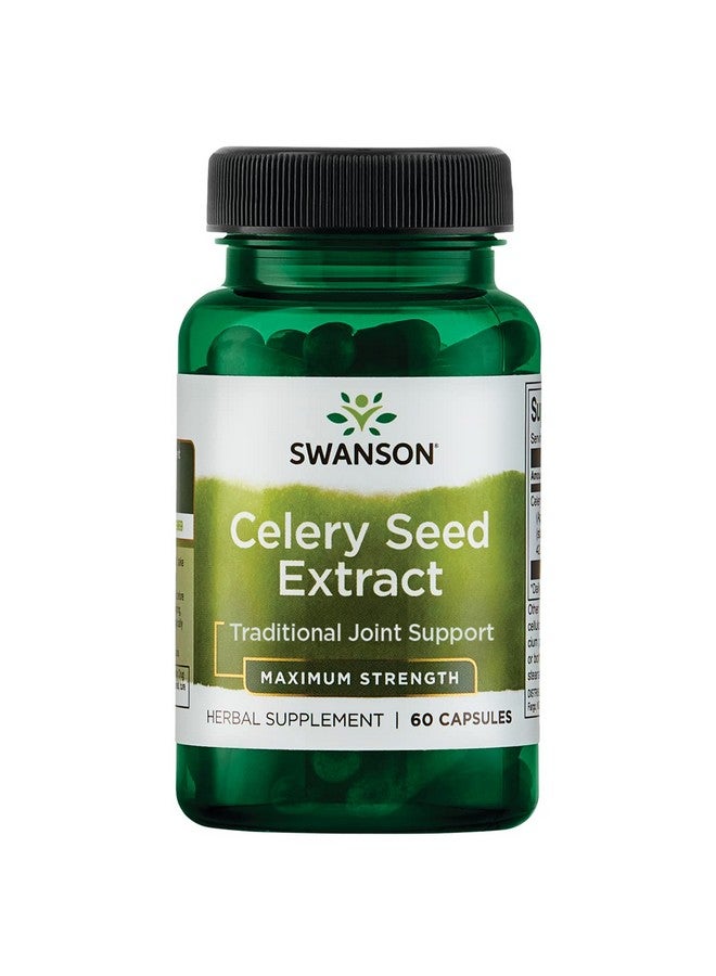 SWANSON مستخلص بذور الكرفس لصحة المسالك البولية دعم مضادات الأكسدة المواد الكيميائية النباتية الزيوت الطيارة مكمل أقصى قوة 150 ملغ 60 كبسولة - Image 1