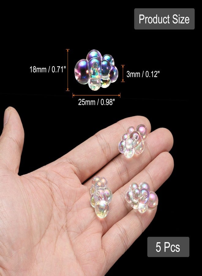 CoCud Bubble Clusters for Miniature Dollhouse Bathtub, 1:16 Scale Acrylic Iridescent Clear Bubbles - (Applications: for DIY Craft, Fairy Beach Decor), 5-Piece - Image 3