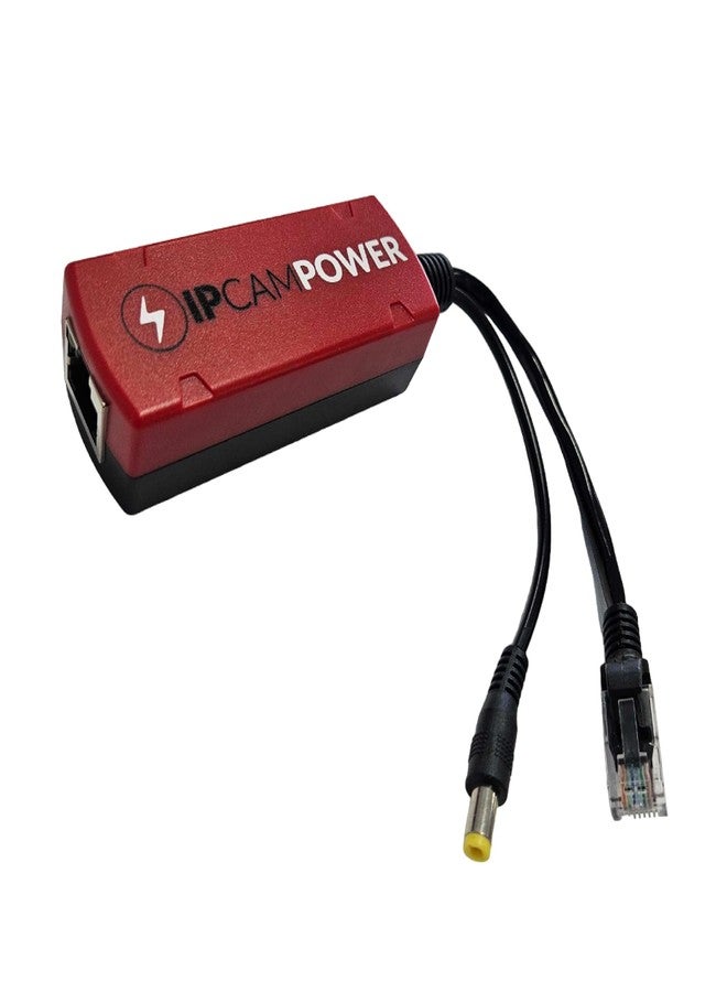 IPCamPower Gigabit POE to 12V DC Converter w/POE Pass Through, Takes Incoming POE and Converts to 12V DC While Passing Through The POE, 802.3af/at POE, 10/100/1000, POE Power Splitter and Extender - Image 1