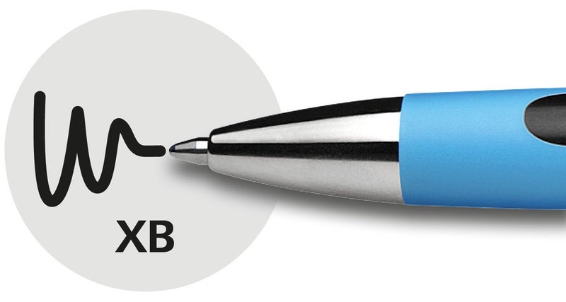 Schneider Slider Rave XB (Extra Broad) Ballpoint Pen, Refillable + Retractable, 1.4 mm, Light Blue Barrel, Black Ink, Blister Pack of 1 Pen (73251) - Image 4