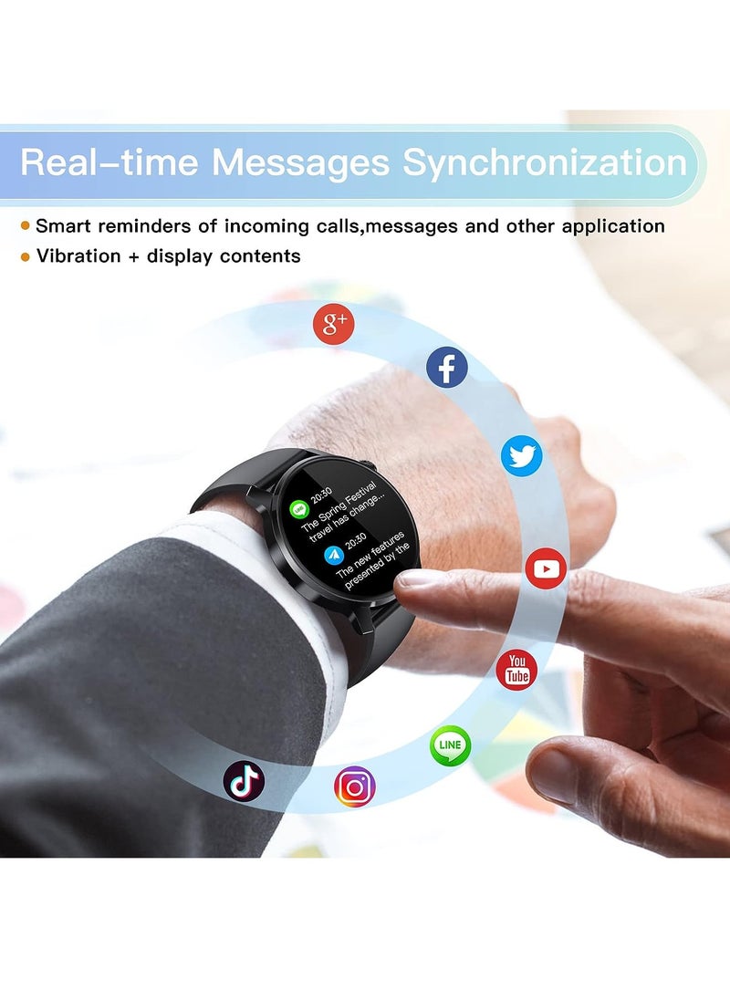 Oteeto - Oteeto 1.43 Inch AMOLED Display Smart watch with two Set Strap Compatible with iOS and Android Men's and Boy's - Image 1