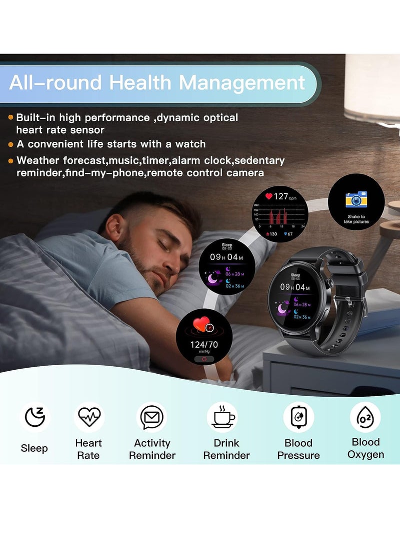 Oteeto - Oteeto 1.43 Inch AMOLED Display Smart watch with two Set Strap Compatible with iOS and Android Men's and Boy's - Image 1