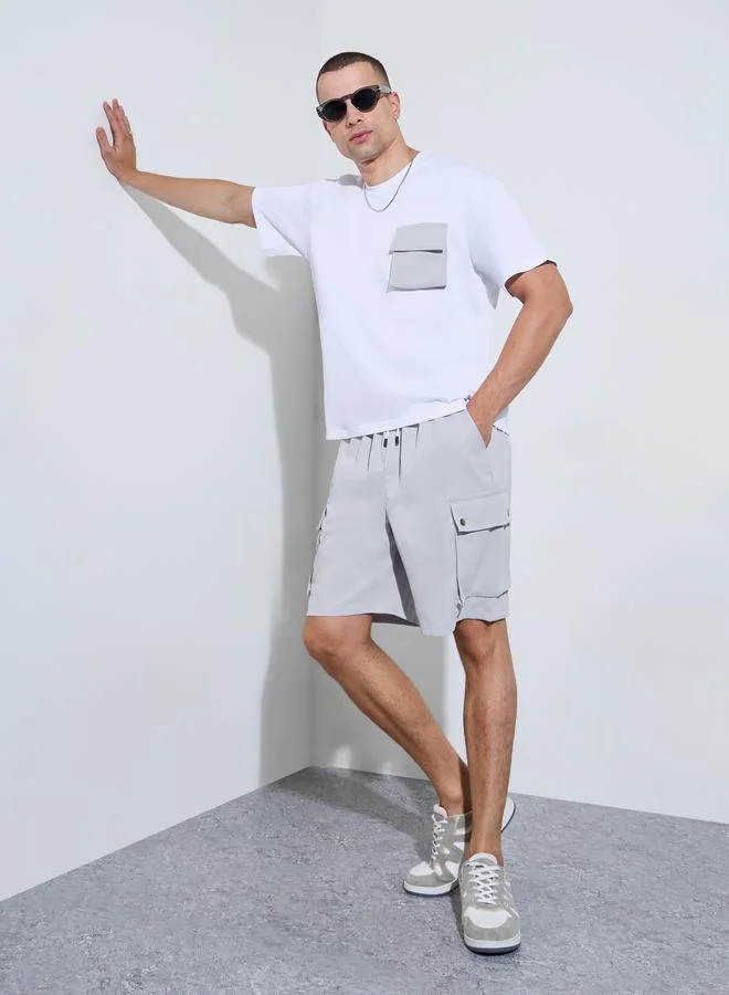 Take Two Men Pocket Detail T-Shirt and Shorts Co-Ord Set