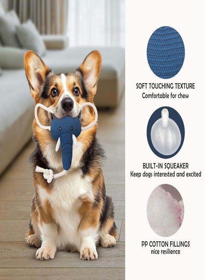 Plushmate x Petaholic Interactive Squeaky Dog Toy - Plush with Crinkle Paper & Soft Cotton Stuffing | Chew Toy for Teething, Cuddling, Playing & Training | for Puppies & Small Dogs - Elephant Face - Image 3