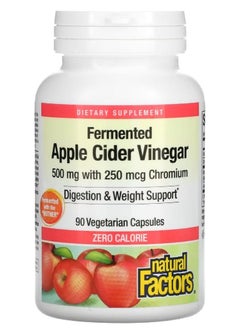 natural Factors Fermented Apple Cider Vinegar 500 mg 90 Vegetarian Capsules 