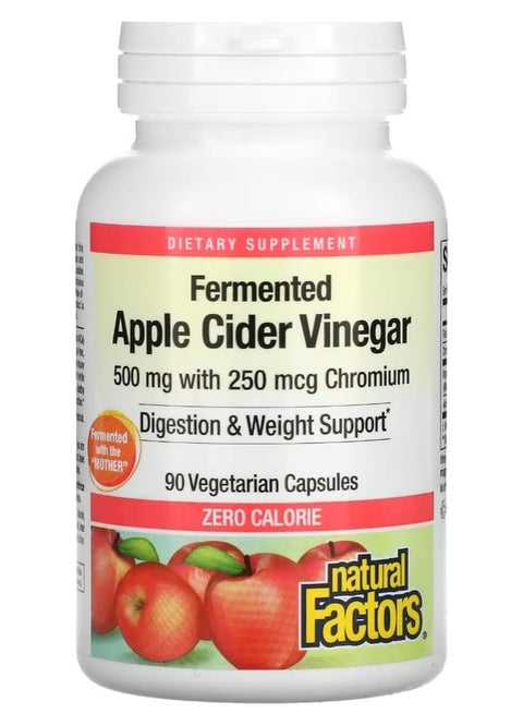 Fermented Apple Cider Vinegar 500 mg 90 Vegetarian Capsules