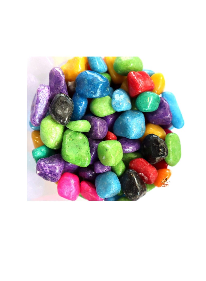 KNP Mix Color Decorative Painted Pebbles Aquarium 10-15mm 5 kg - Image 3