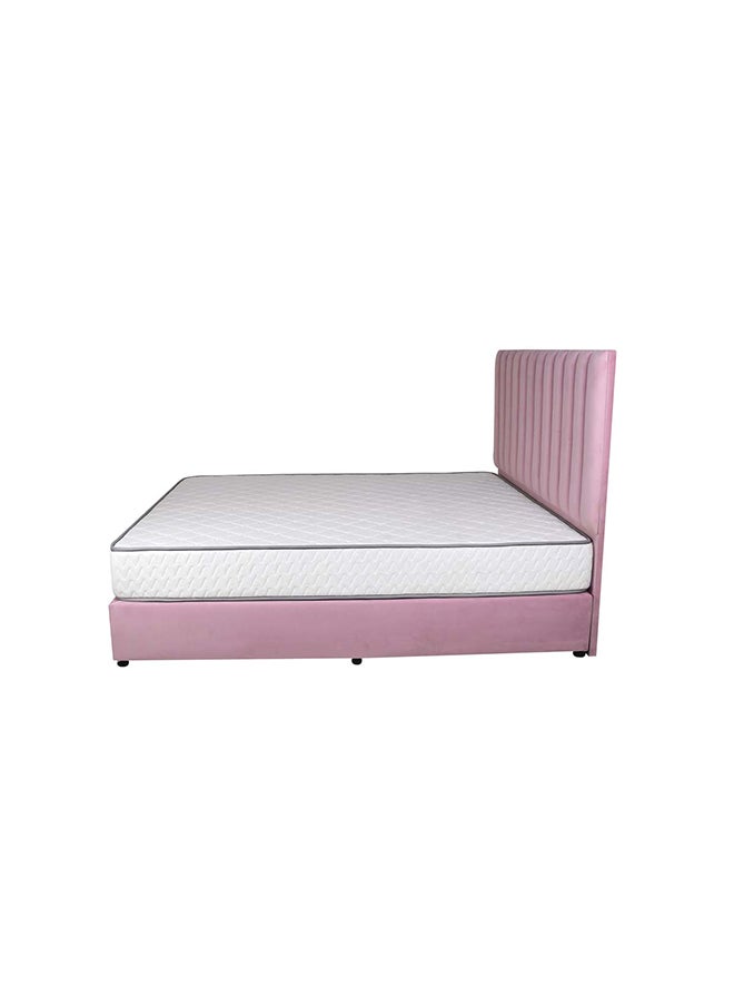 Bed and Mattress Zone Opulence Upholstered Bed 193 X 90 Single Size Pink Color, Mattress Size-190x90cm (Mattress sold separately)  - Image 4