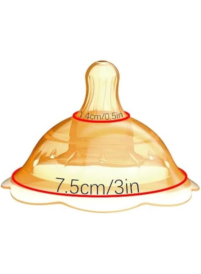 Nipple Shields for Nursing Newborn - 2 Packs - Silicone Breast Shields Nursing Caps for Breastfeeding Baby and Mommy Breast Shell, Orange - Image 2