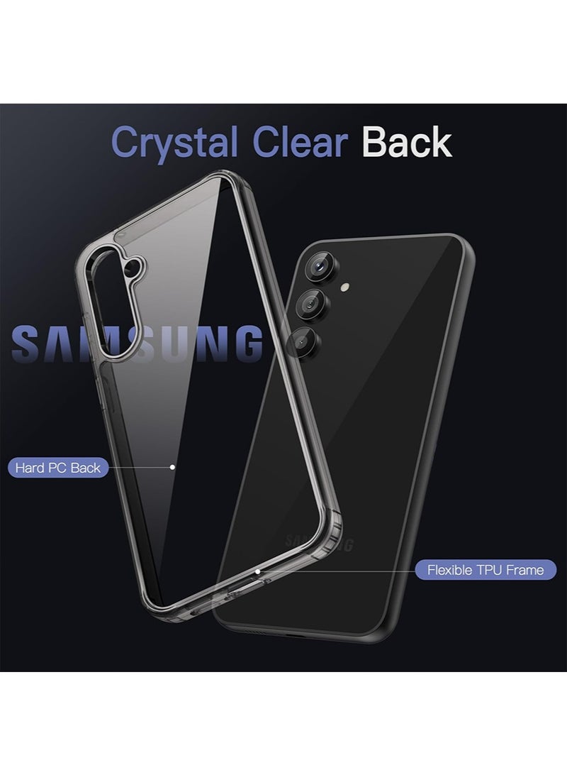 SNBFA Clear Phone Case for Samsung Galaxy A15 5G / 4G 6.5-Inch, Flexible TPU frame and PC Back Protective Slim Phone Cover, Anti-Fingerprints  - Image 2