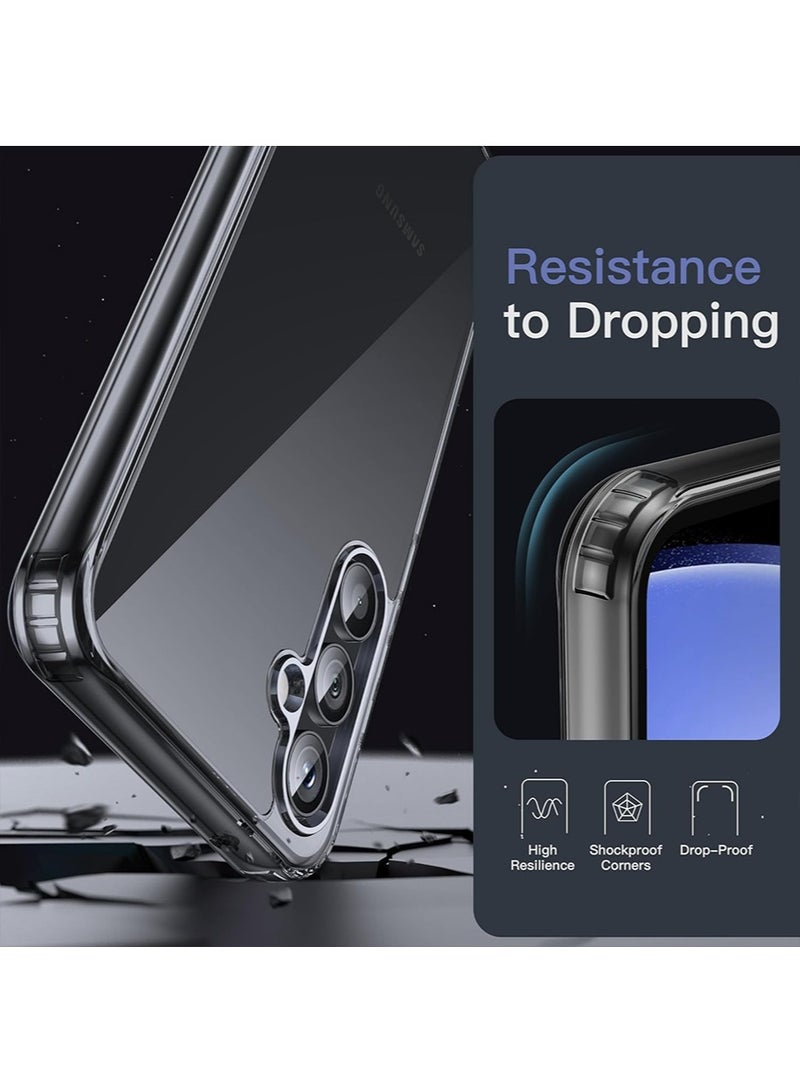 SNBFA Clear Phone Case for Samsung Galaxy A15 5G / 4G 6.5-Inch, Flexible TPU frame and PC Back Protective Slim Phone Cover, Anti-Fingerprints  - Image 4