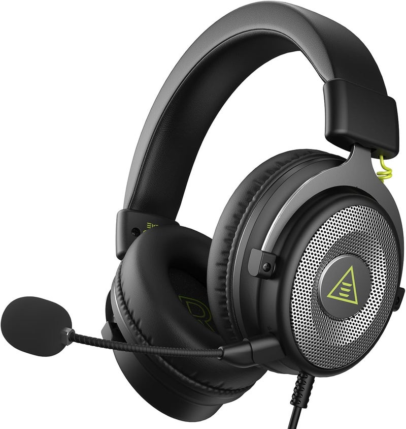 إكسا سماعة رأس E900 مع ميكروفون للكمبيوتر، PS4، PS5، Xbox - ميكروفون عزل الضوضاء قابل للفصل، صوت محيطي ثلاثي الأبعاد، سماعة سلكية للألعاب، كمبيوتر، لابتوب، مقبس 3.5 مم - Image 1