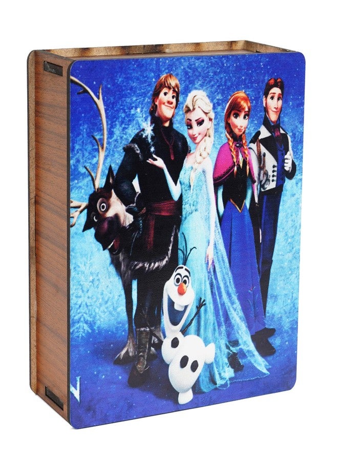 Craftzo Frozen Charactor Printed Wooden Money Saving Box | Piggy Bank | Cash Saver with Counting Target Coin Bank - Image 4