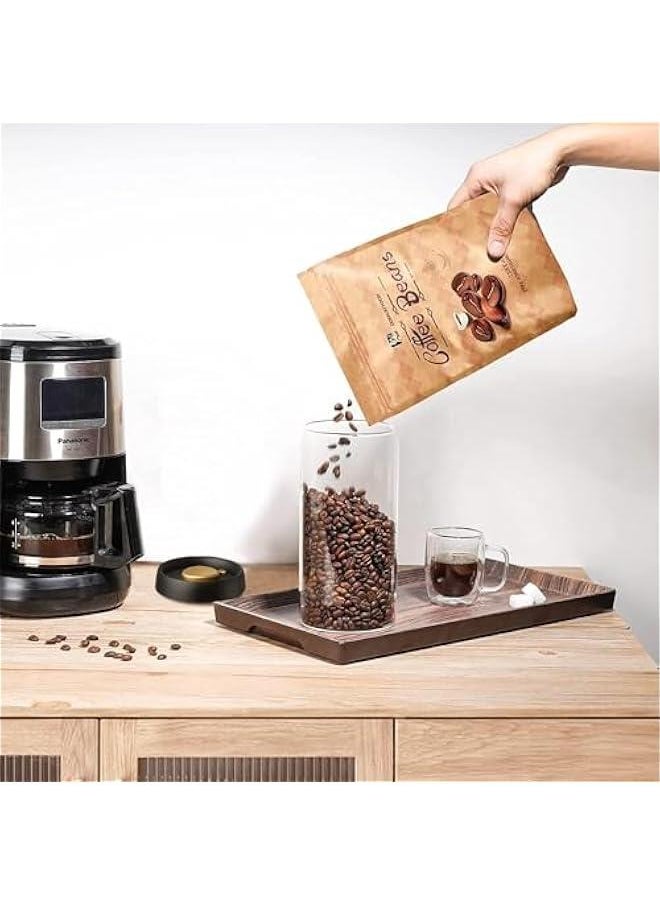 HOOKOR Glass Canister with Pump Vacuum Lids 1200ml for Coffee Beans, Ground Coffee, Tea Leaves, Snacks for Fresh Keeping  - Image 3
