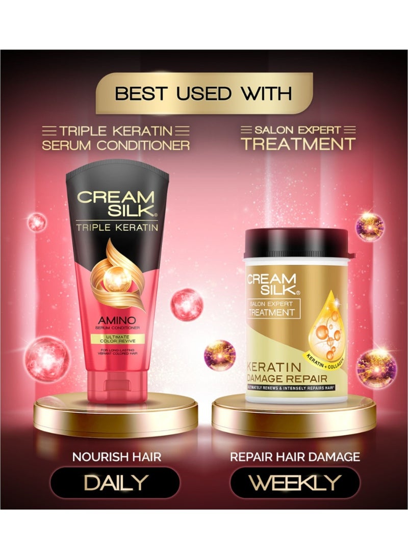 Creamsilk Triple Keratin Amino Serum Conditioner Ultimate Color Revive 300ml  - Image 3