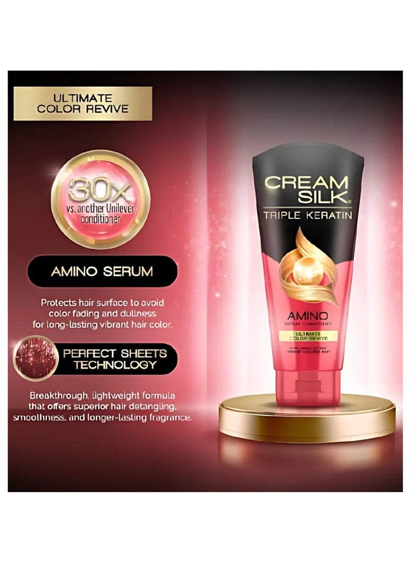 Creamsilk Triple Keratin Amino Serum Conditioner Ultimate Color Revive 300ml  - Image 4