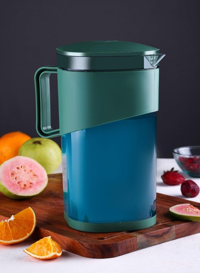 PAVITRAM Plastic Water Jug with Lid & Handle, BPA-Free, Leakproof, Fridge Safe, 1800 ML, for Water, Juice & Beverages (Green, Green JUG) - Image 3