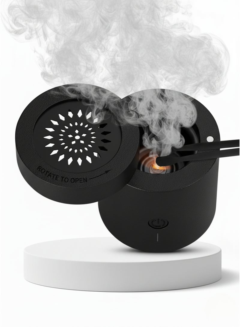 vexa pro Portable Electronic Bakhour Burner, Rechargeable Car Bakhoor Incense Diffuser, Type-C, Auto Shut-Off - Image 1