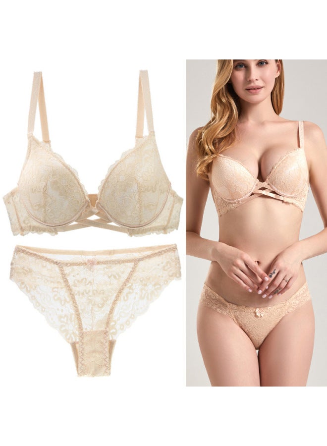 European And American Popular Large Size Lace Bra Set Fashionable Anti-sagging Adjustable Bra For Women