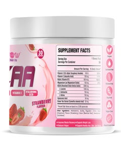 wow woman BCAA، Reduces Fatigue, Contains Green Tea Extract, Strawberry, 30 Servings  - Image 2