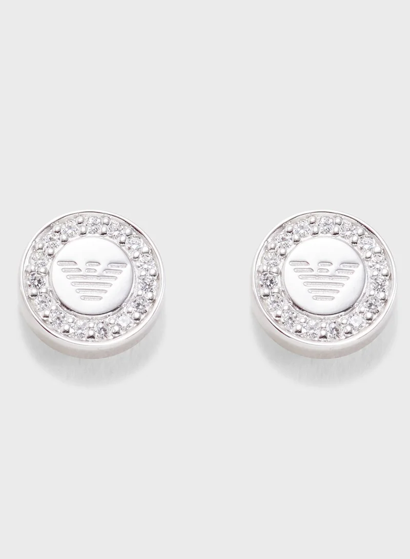 EMPORIO ARMANI Monogram Stud Earrings