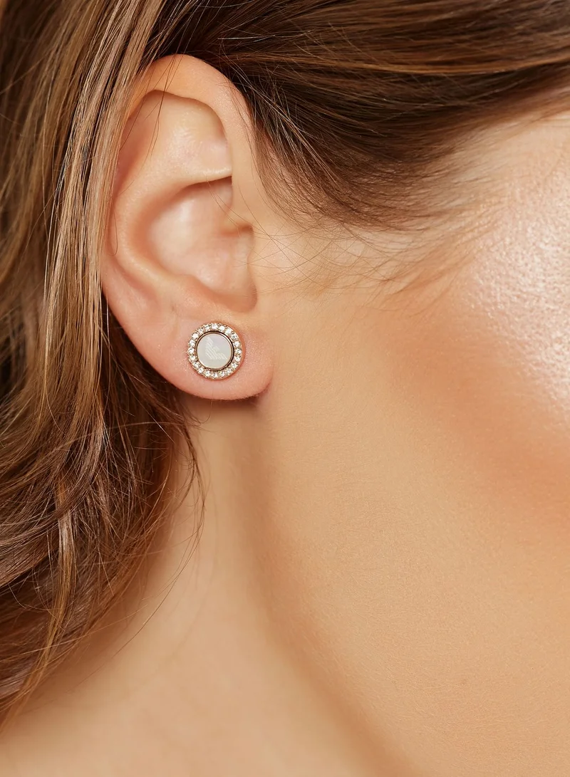 EMPORIO ARMANI Monogram Stud Earrings