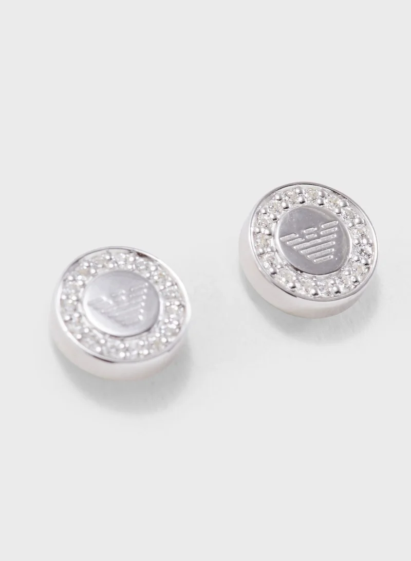 EMPORIO ARMANI Monogram Stud Earrings