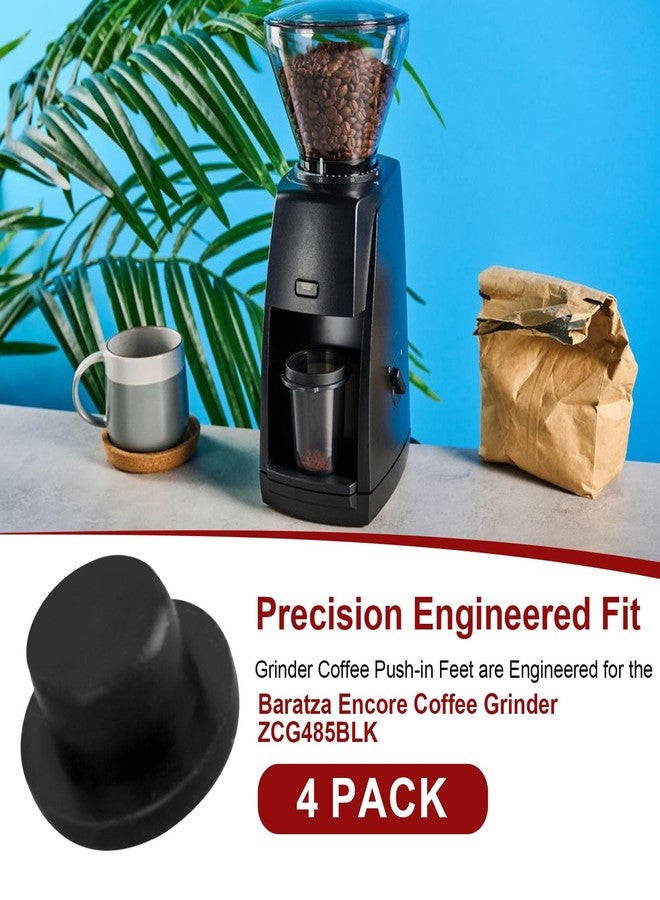 Antrys Rubber Feet Bumper for Baratza Encore Coffee Grinder ZCG485BLK, Anti-Slip Replacement Feet for Baratza Espresso Grinder Machine, Durable Push-in Base Bumpers for Stability & Scratch Protection - 4 Pcs - Image 2