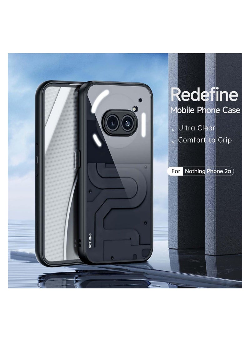 Nothing 2a Case, Military-Grade Drop Protection, Shock-Absorbing Corners, Yellowing Resistant, Scratch Resistant, Air Armor Clear Phone Cover for Nothing 2 A Clear Black - Image 3