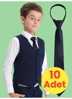 Mood Agenda Unisex 5 - 10 Years Old Children's Elastic Tie 10 Pieces 