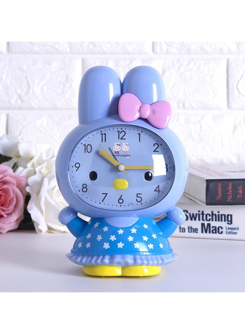 KUYING Students Use Bedside Mute Multifunctional Cute Cartoon Talkative Music Creative Children Alarm Clock 