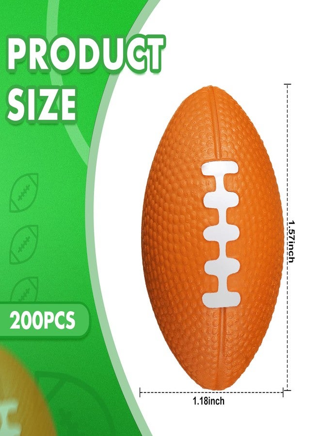 Civaner 200 Packs Mini Football Bulk Sports Stress Ball Mini Foam Footballs Stress Ball Bulk Toy for Party Favor School Carnival Reward Party Supplies(Brown,1.57 Inch) - Image 2