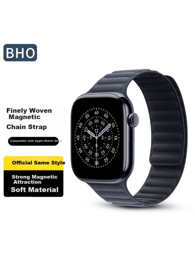 BHO بهو ماجنيتيك لينك آبل ووتش باند لآبل ووتش S11/s10/se3 Iwatch S9/8/7/6/5/ultra3/2/1 - Image 1