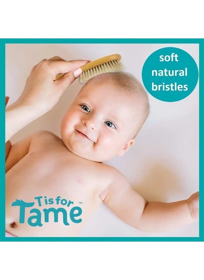 T is for Tame – Kids Hair Taming Cream & Spray Bundle for Frizz, Flyaways, Static & More, All Natural Leave in Cream & Spray are Safe for Babies & Toddlers, Bag & Soft Natural Brush Included  - Image 1