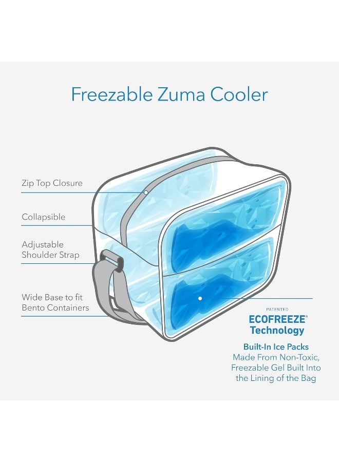 PackIt Freezable Zuma Can Cooler, Built with EcoFreeze Technology, Collapsible, Reusable, Zip Closure with Adjustable Shoulder Strap, Fits 15, 12 Oz Cans - Image 3