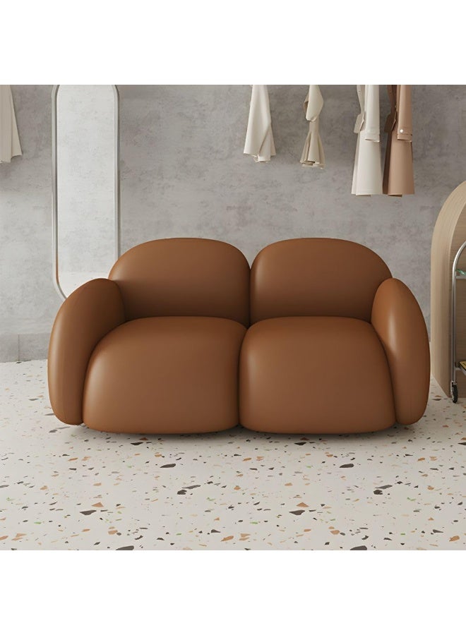 Ripple FURNITURE UAE Homes Modern Sofa with Wooden Frame, Foam-Filled Seat, Square Arms (Brown) - Image 1