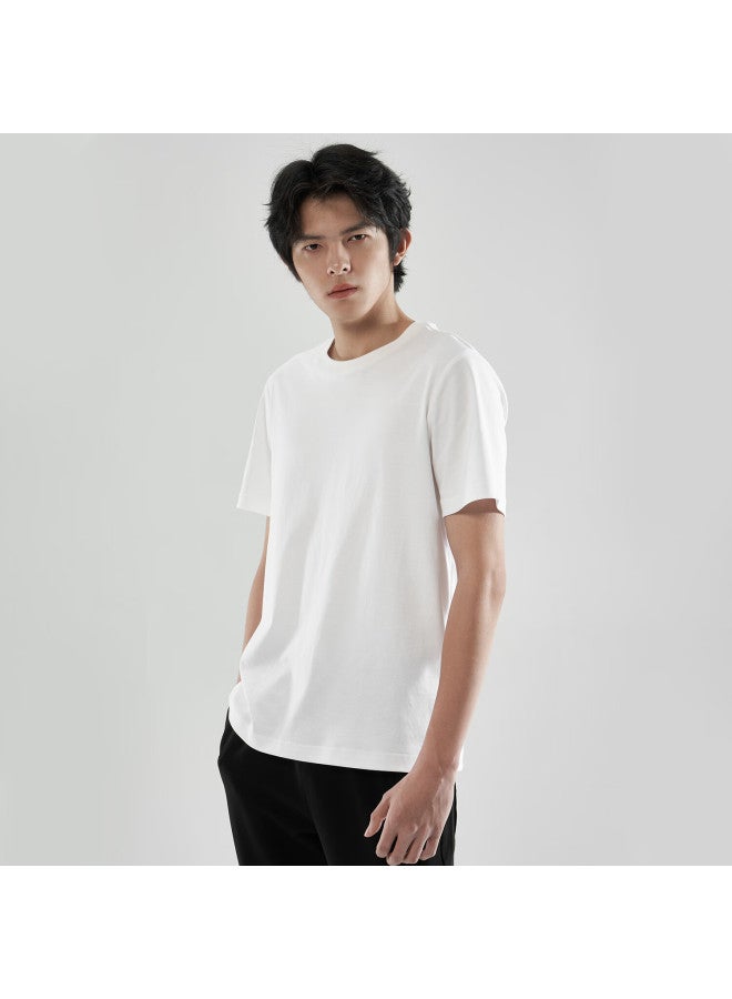 Markless Ammonia Soft Pure Cotton Men's T-shirt Summer Dry Short Sleeve Txb0635m Yunfeng White XL - Image 4