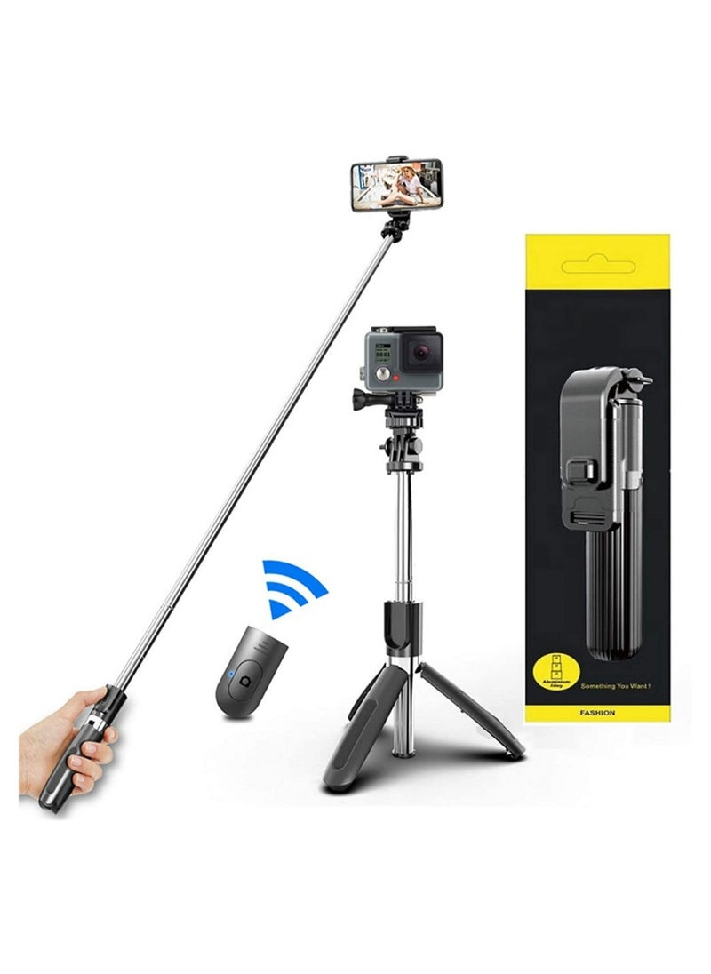 ELTRAZONE - Selfie Stick For Phone Size 4.5-6.2Inch, Extendable Selfie Stick Tripod with Bluetooth Wireless Remote Phone Holder for iPhone 12 /iPhone 11/pro, Samsung Galaxy S10/S9 Plus/S8/Note8 - Image 1